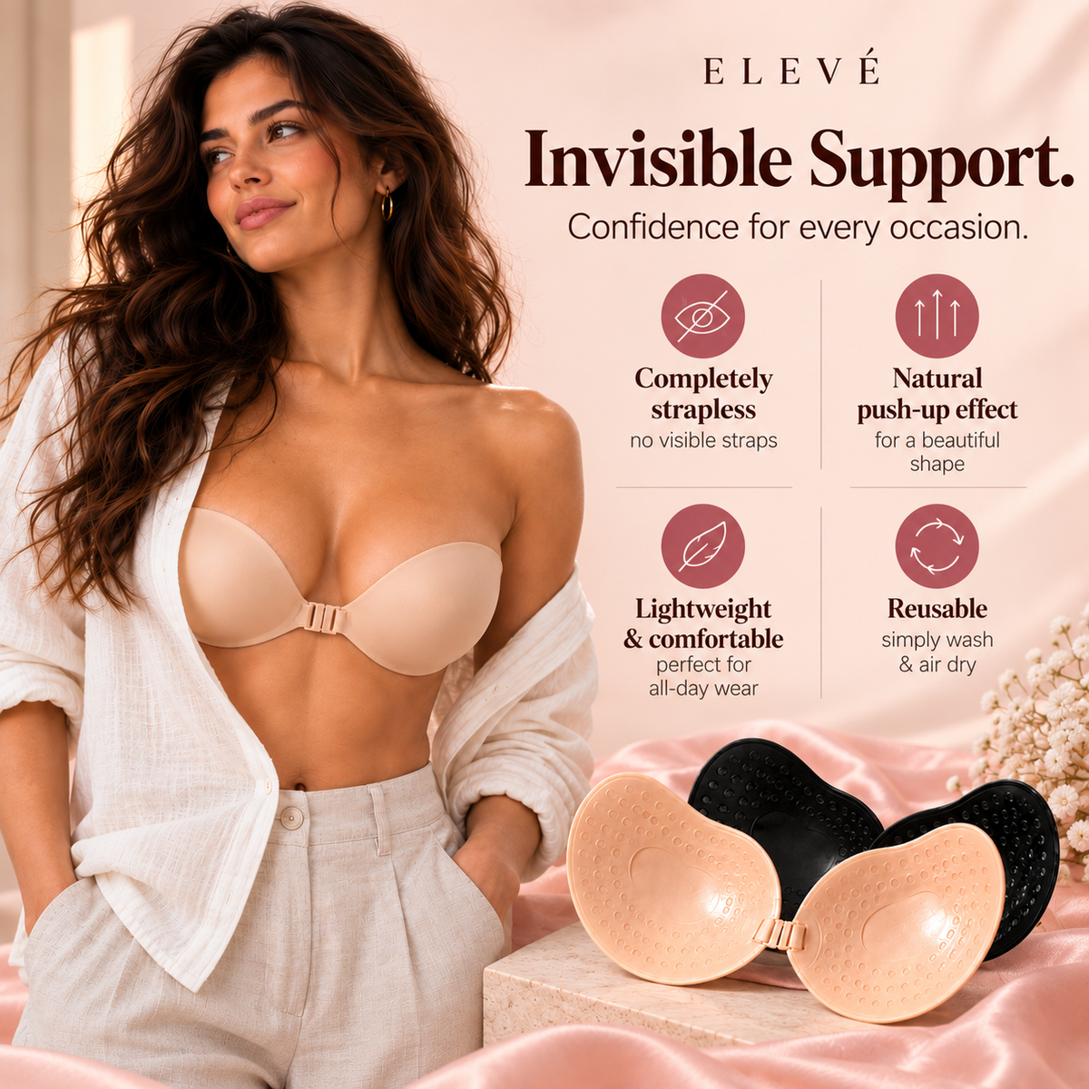 Elevé™ Invisible Adhesive Push-Up Bra